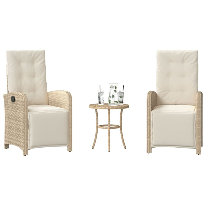Bistrogrupp Med Dynor 3 Delar Mixbeige Konstrotting