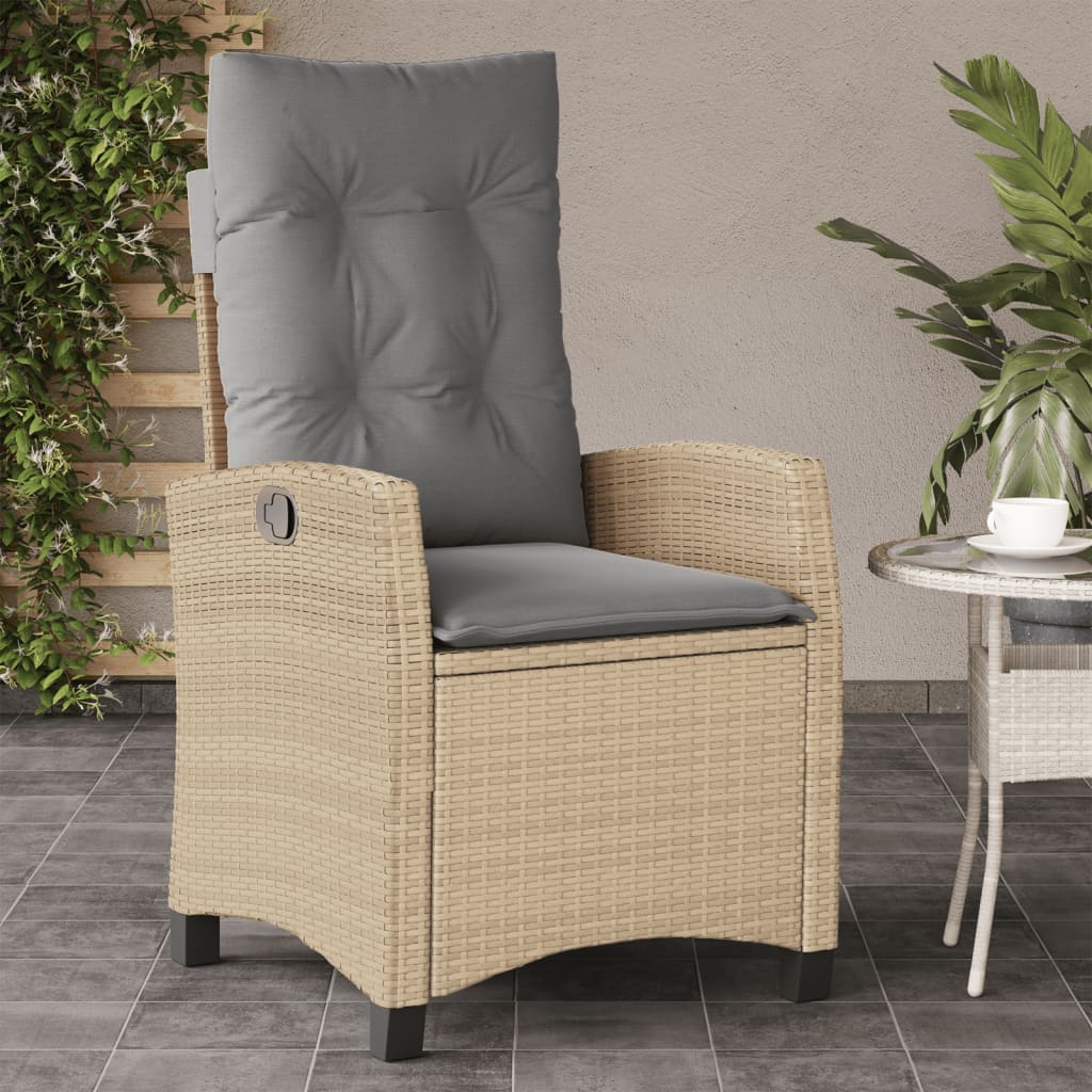Justerbar Trädgårdsstol Mixbeige Konstrotting
