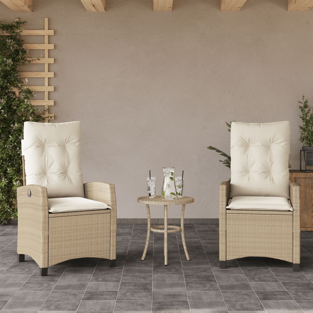 Justerbar Trädgårdsstol Mixbeige Konstrotting