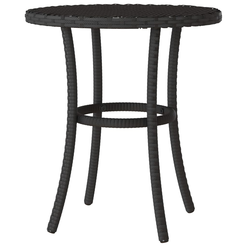 Caféset Med Dynor 3 Delar Svart Konstrotting