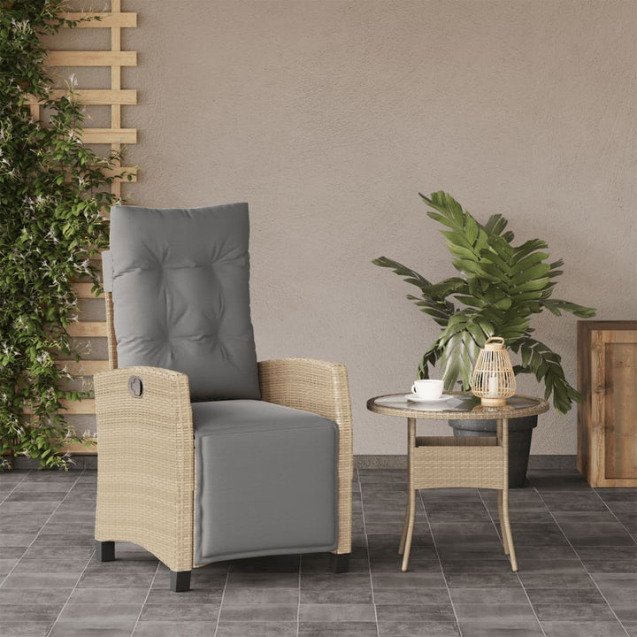 Justerbar Trädgårdsstol Mixbeige Konstrotting