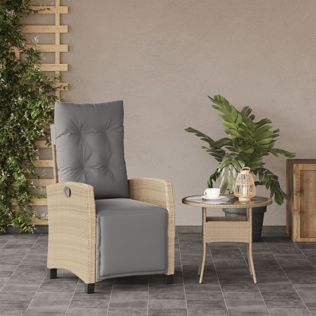 Justerbar Trädgårdsstol Mixbeige Konstrotting