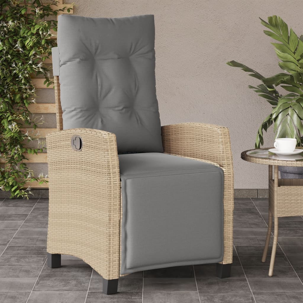 Justerbar Trädgårdsstol Mixbeige Konstrotting