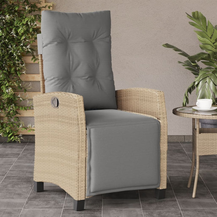 Justerbar Trädgårdsstol Mixbeige Konstrotting