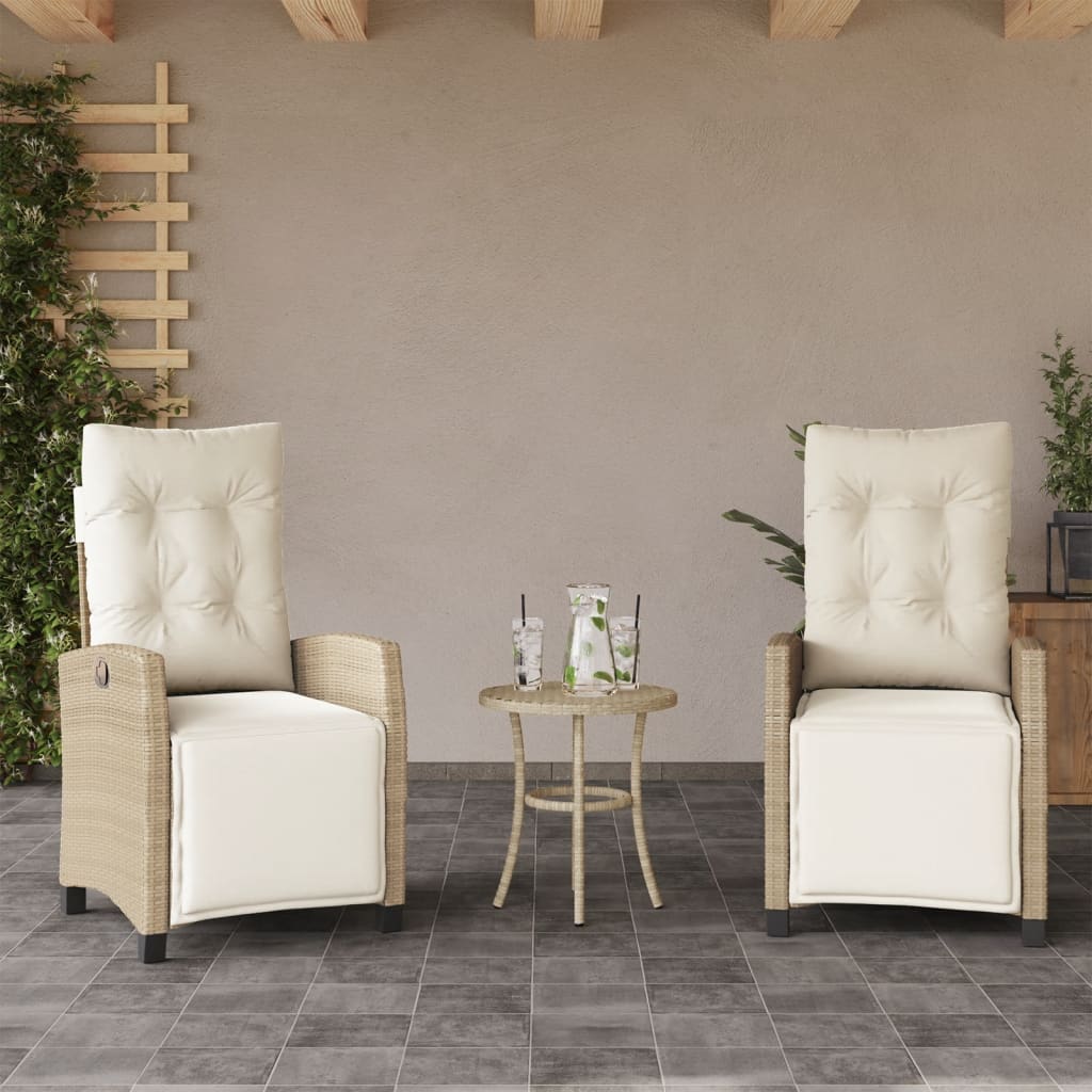 Justerbar Trädgårdsstol Mixbeige Konstrotting