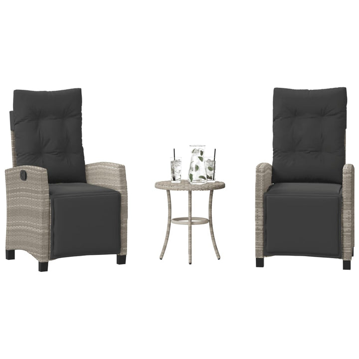 Caféset Med Dynor 3 Delar Svart Konstrotting