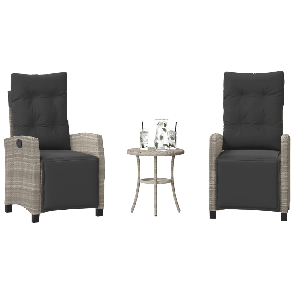 Caféset Med Dynor 3 Delar Svart Konstrotting