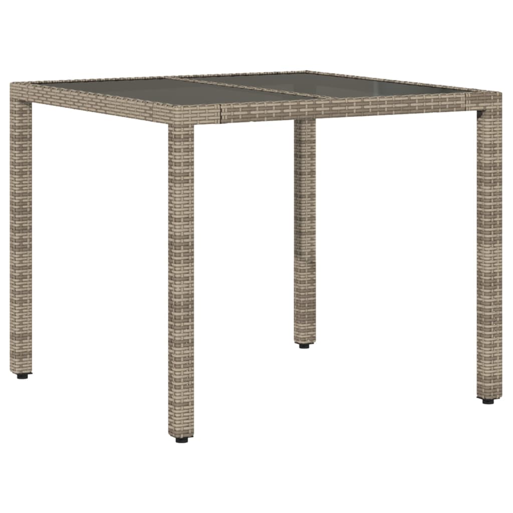 Trädgårdsbord Med Glasskiva 90X90X75 Cm Konstrotting