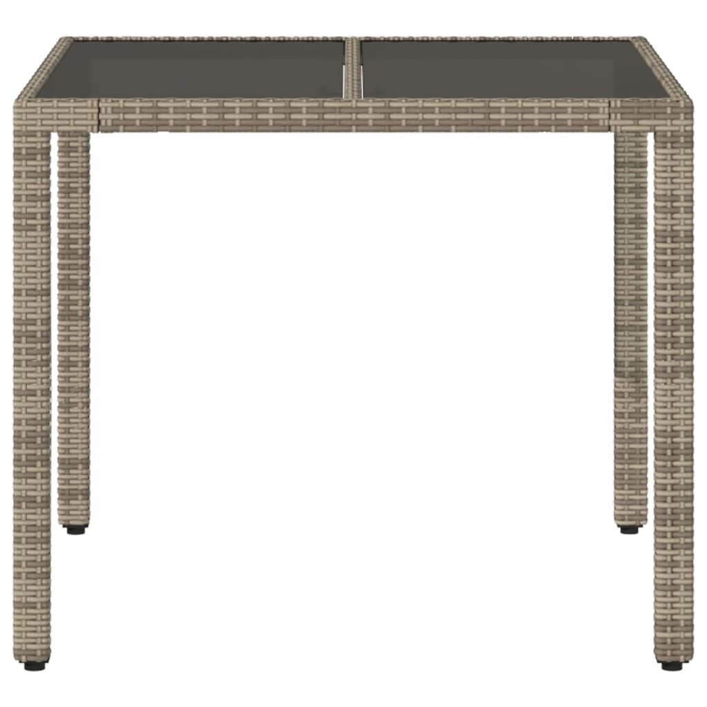 Trädgårdsbord Med Glasskiva 90X90X75 Cm Konstrotting