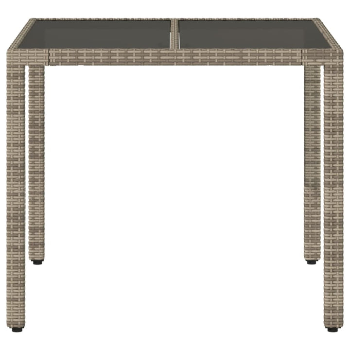 Trädgårdsbord Med Glasskiva 90X90X75 Cm Konstrotting
