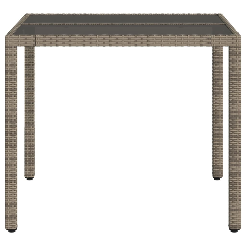 Trädgårdsbord Med Glasskiva 90X90X75 Cm Konstrotting