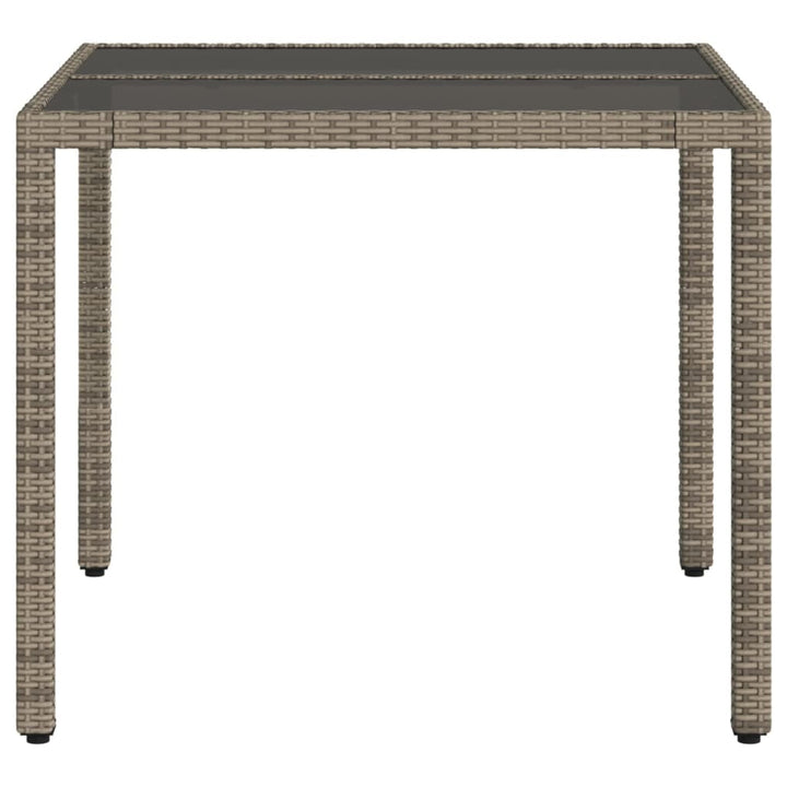 Trädgårdsbord Med Glasskiva 90X90X75 Cm Konstrotting