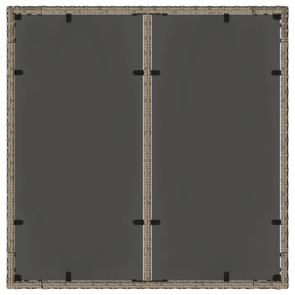 Trädgårdsbord Med Glasskiva 90X90X75 Cm Konstrotting