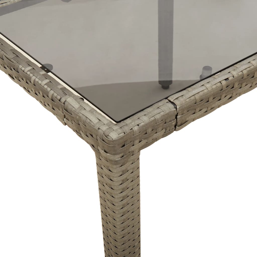 Trädgårdsbord Med Glasskiva 90X90X75 Cm Konstrotting