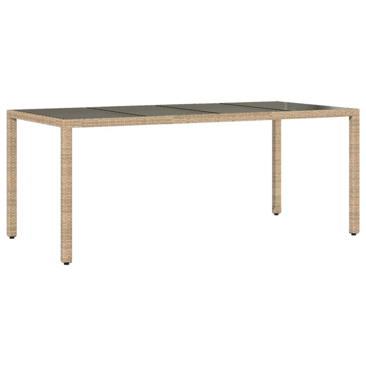 Trädgårdsbord Med Glasskiva 190X90X75 Cm Konstrotting