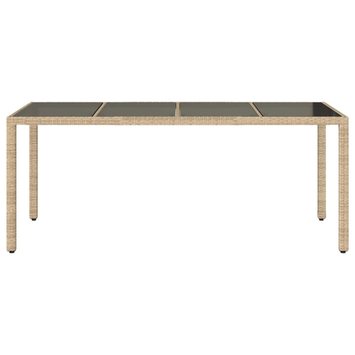Trädgårdsbord Med Glasskiva 190X90X75 Cm Konstrotting