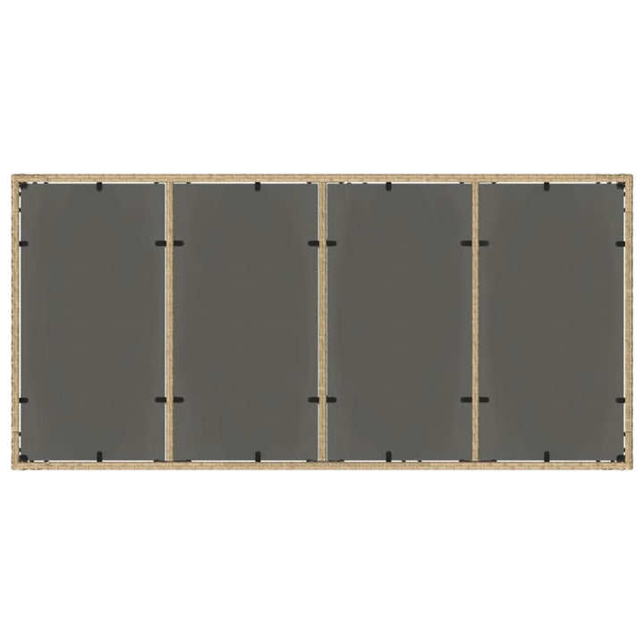 Trädgårdsbord Med Glasskiva 190X90X75 Cm Konstrotting