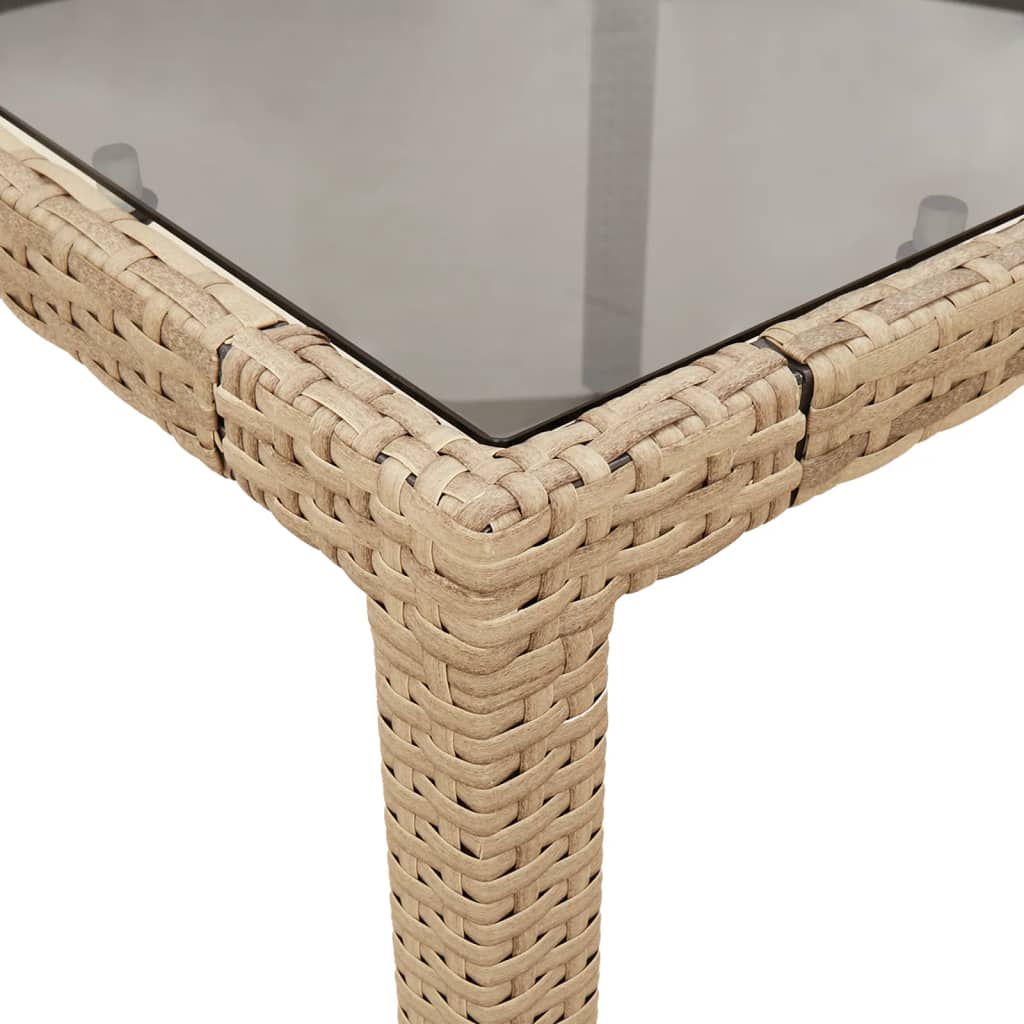 Trädgårdsbord Med Glasskiva 190X90X75 Cm Konstrotting