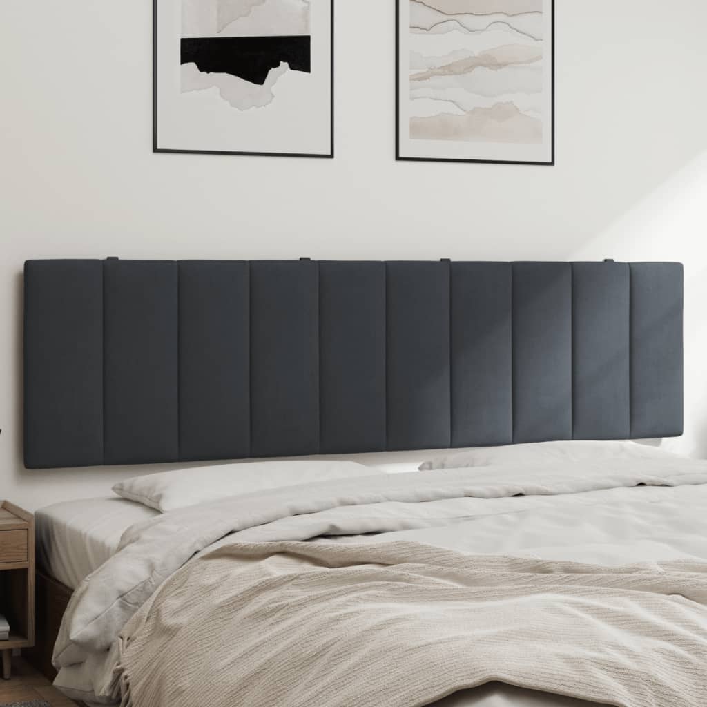 Headboard Cushion &amp;quot;Hanko&amp;quot; Light Grey Velvet