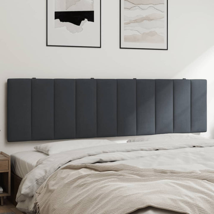 Headboard Cushion &amp;quot;Hanko&amp;quot; Light Grey Velvet