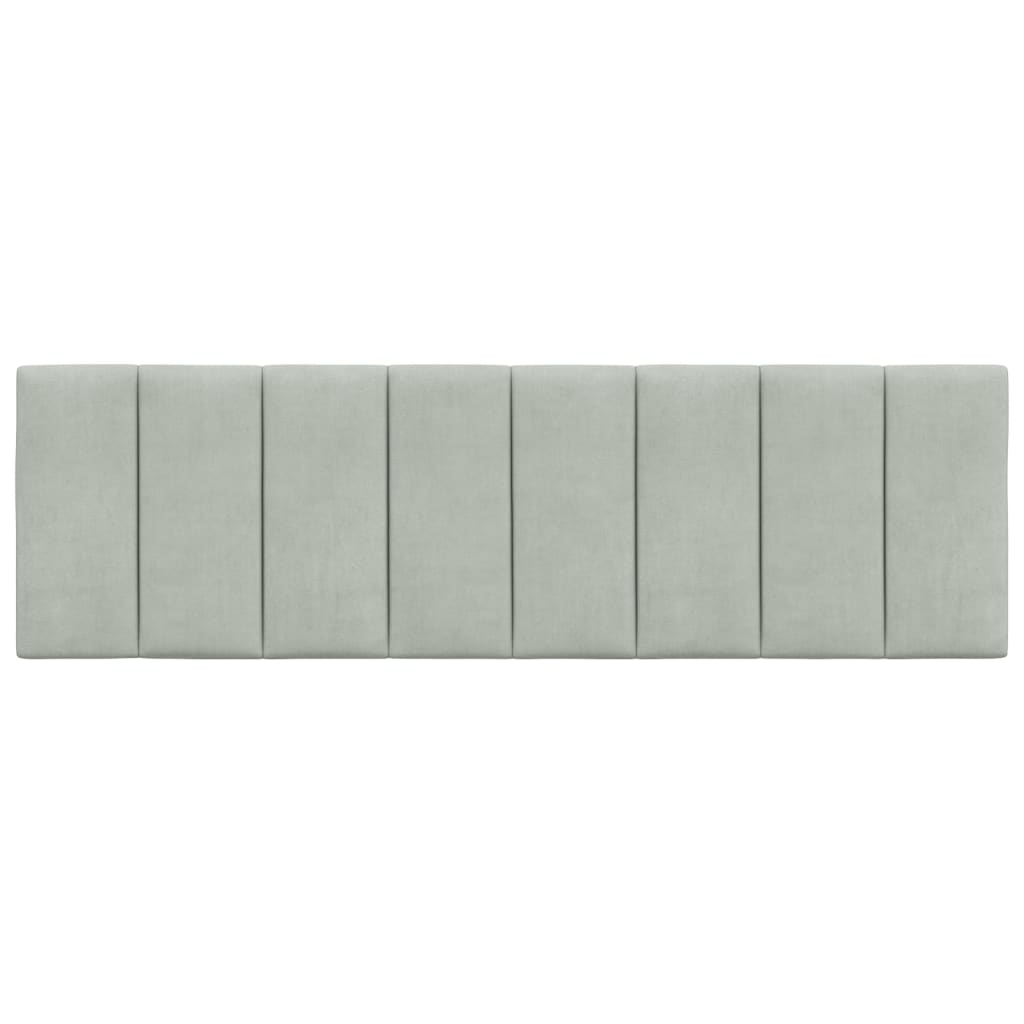 Headboard Cushion &amp;quot;Hanko&amp;quot; Light Grey Velvet