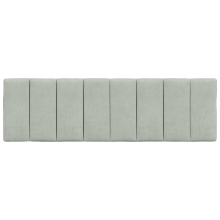Headboard Cushion &amp;quot;Hanko&amp;quot; Light Grey Velvet