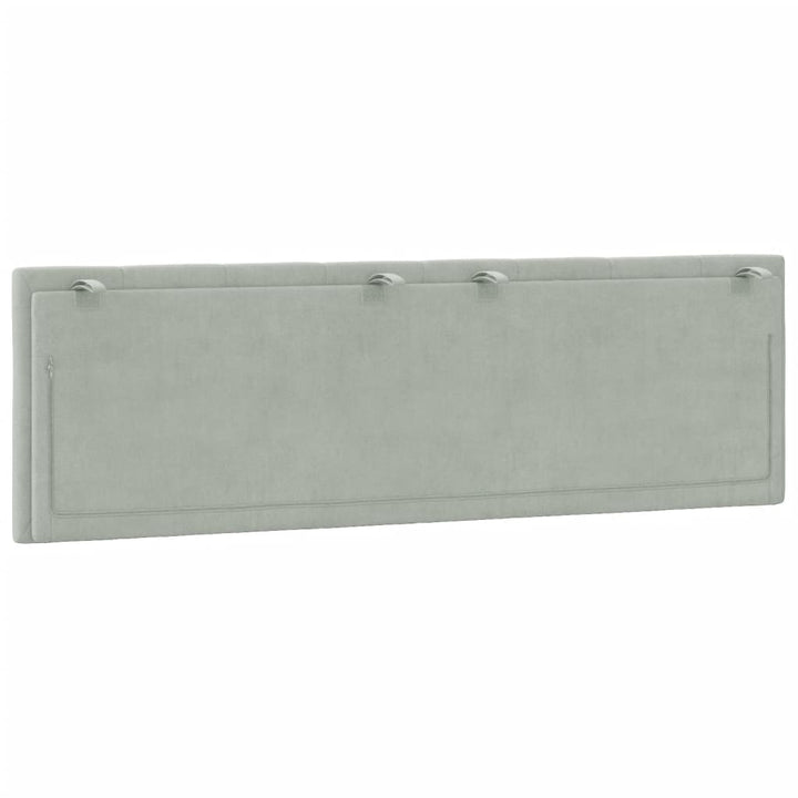 Headboard Cushion &amp;quot;Hanko&amp;quot; Light Grey Velvet