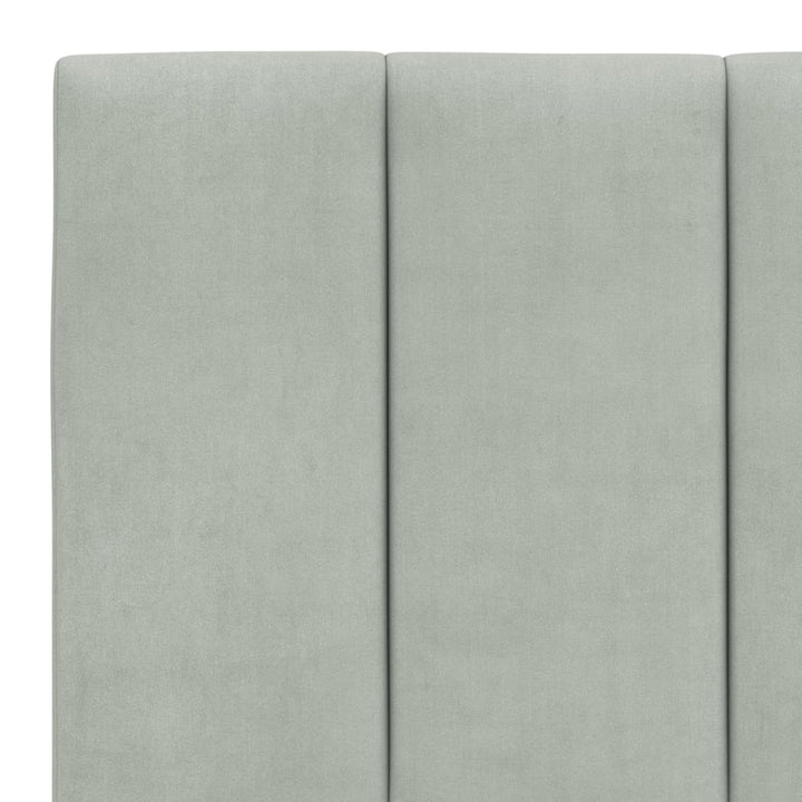 Headboard Cushion &amp;quot;Hanko&amp;quot; Light Grey Velvet