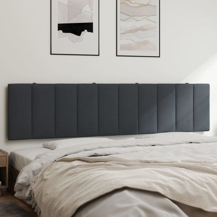 Headboard Cushion &amp;quot;Hanko&amp;quot; Light Grey Velvet
