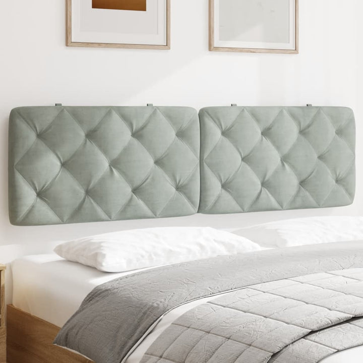 Headboard Cushion Dark Grey Velvet