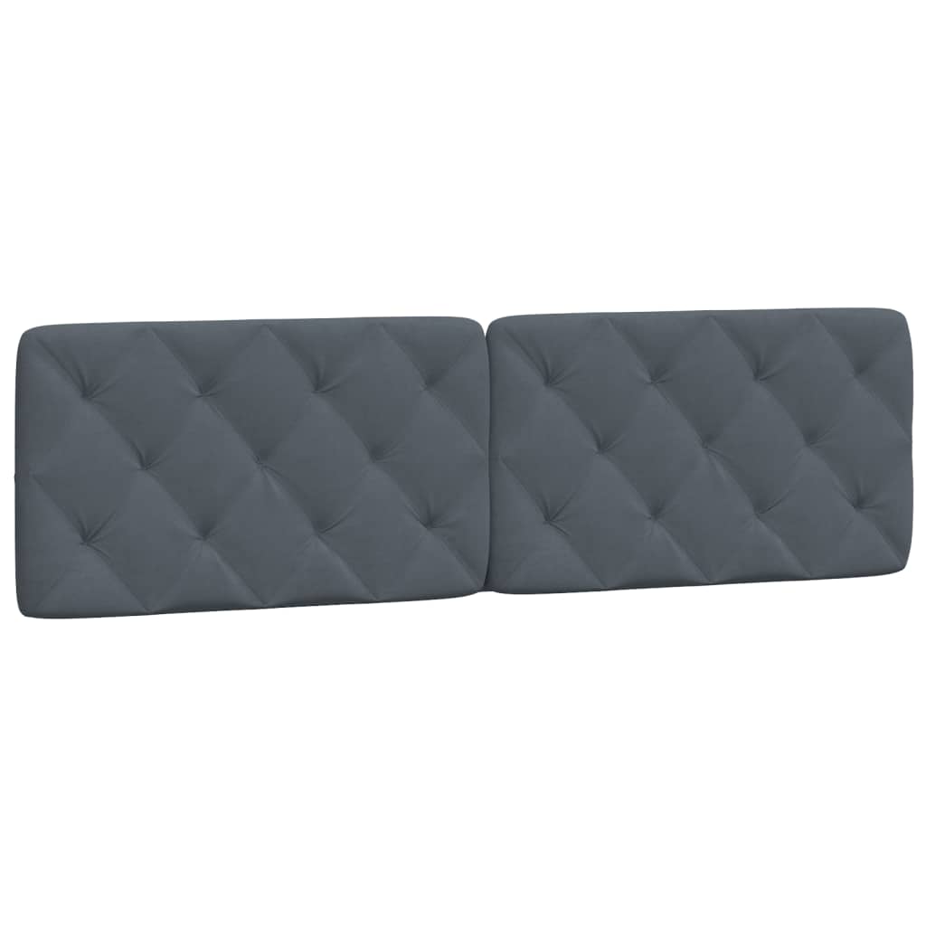 Headboard Cushion Dark Grey Velvet