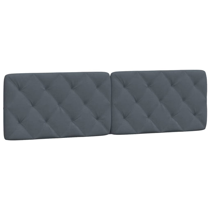 Headboard Cushion Dark Grey Velvet