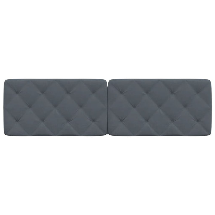 Headboard Cushion Dark Grey Velvet