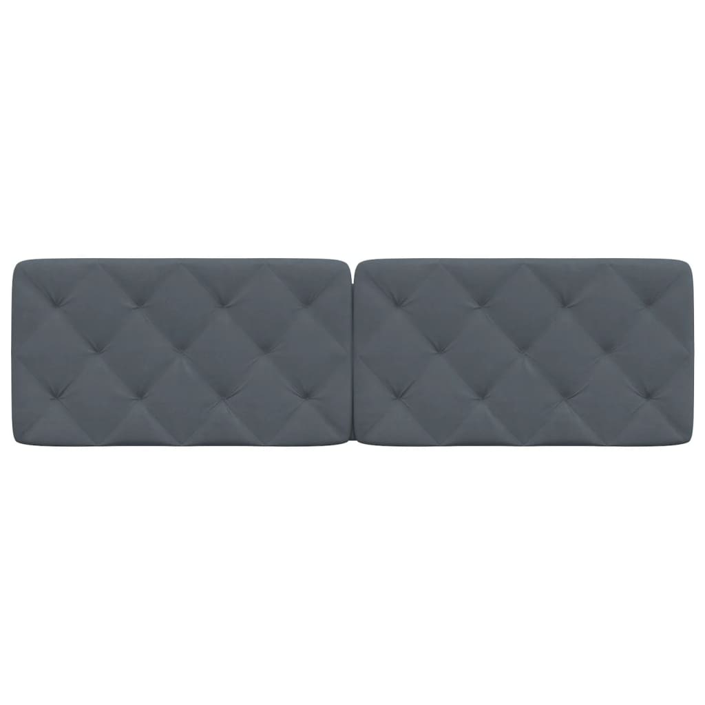 Headboard Cushion Dark Grey Velvet