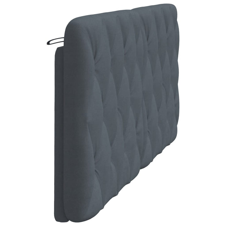 Headboard Cushion Dark Grey Velvet