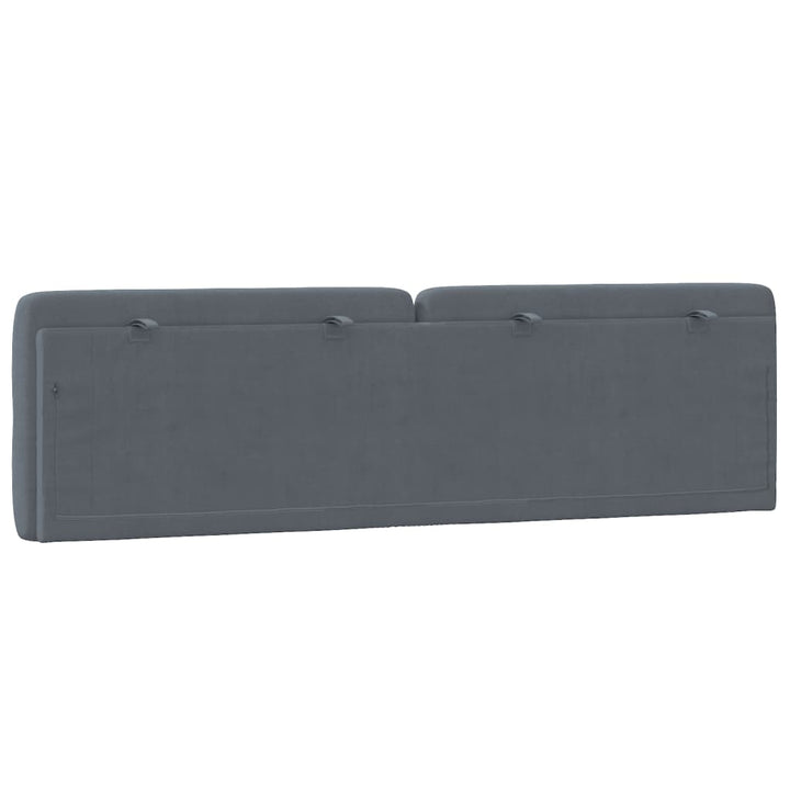 Headboard Cushion Dark Grey Velvet