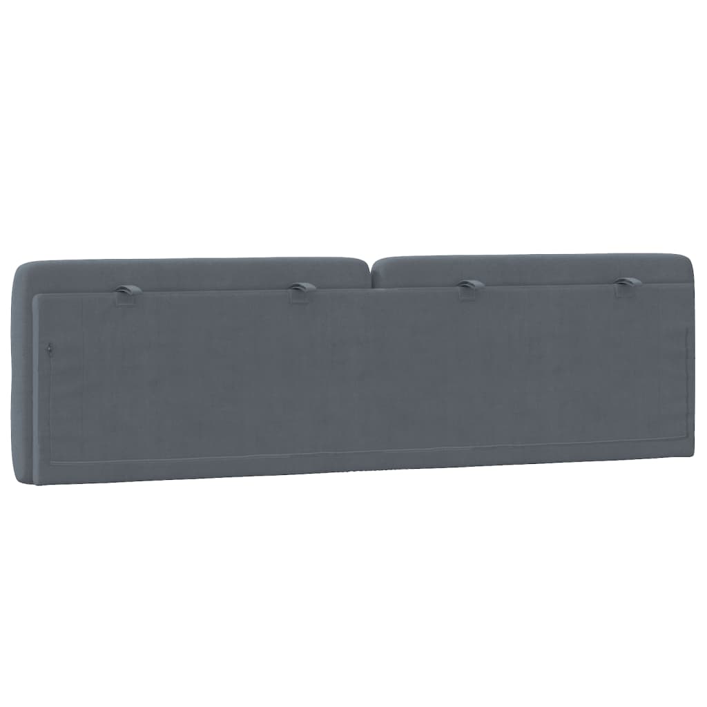 Headboard Cushion Dark Grey Velvet