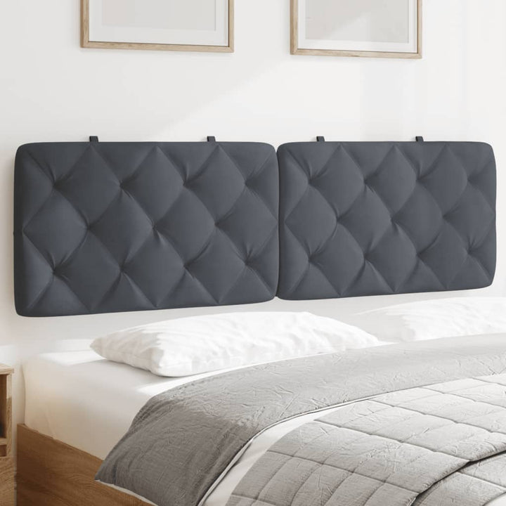 Headboard Cushion Dark Grey Velvet