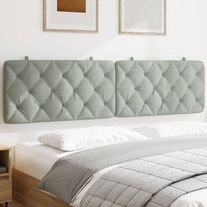 Headboard Cushion Dark Grey Velvet