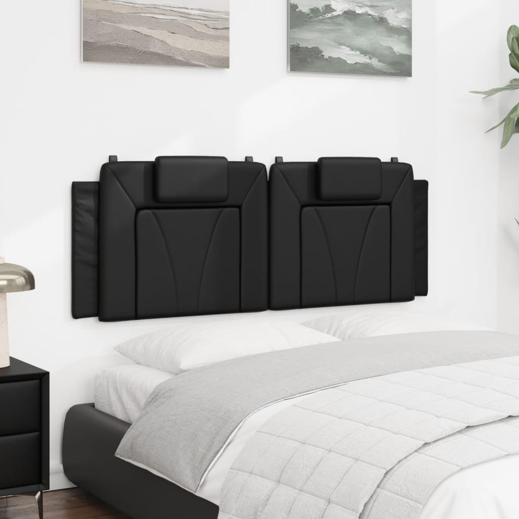 Headboard Cushion &amp;quot;Viana&amp;quot; Black Faux Leather