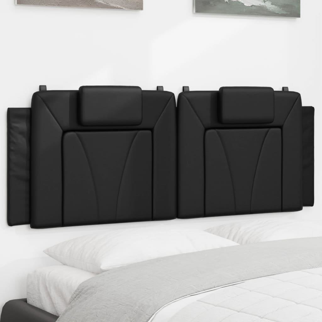 Headboard Cushion &amp;quot;Viana&amp;quot; Black Faux Leather