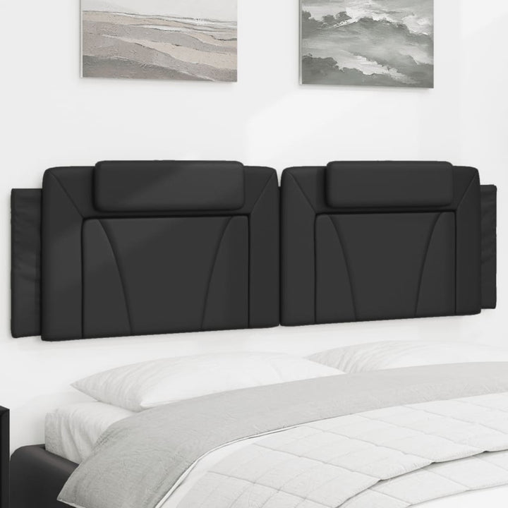 Headboard Cushion &amp;quot;Viana&amp;quot; Black Faux Leather
