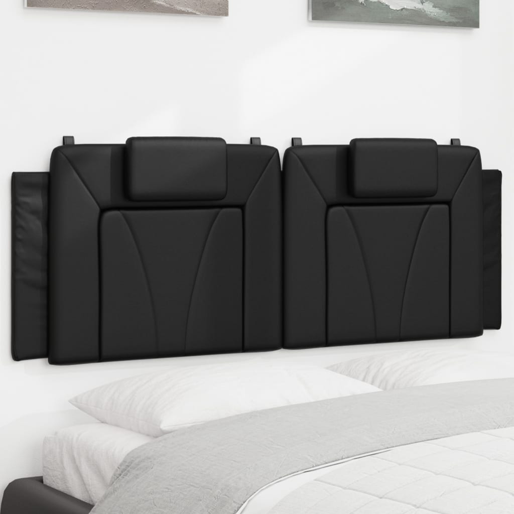 Headboard Cushion &amp;quot;Viana&amp;quot; Black Faux Leather