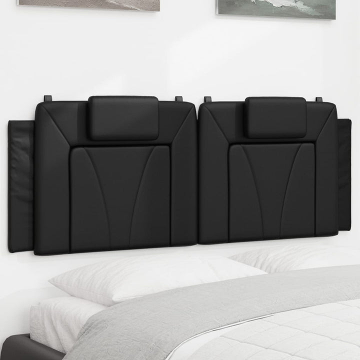 Headboard Cushion &amp;quot;Viana&amp;quot; Black Faux Leather