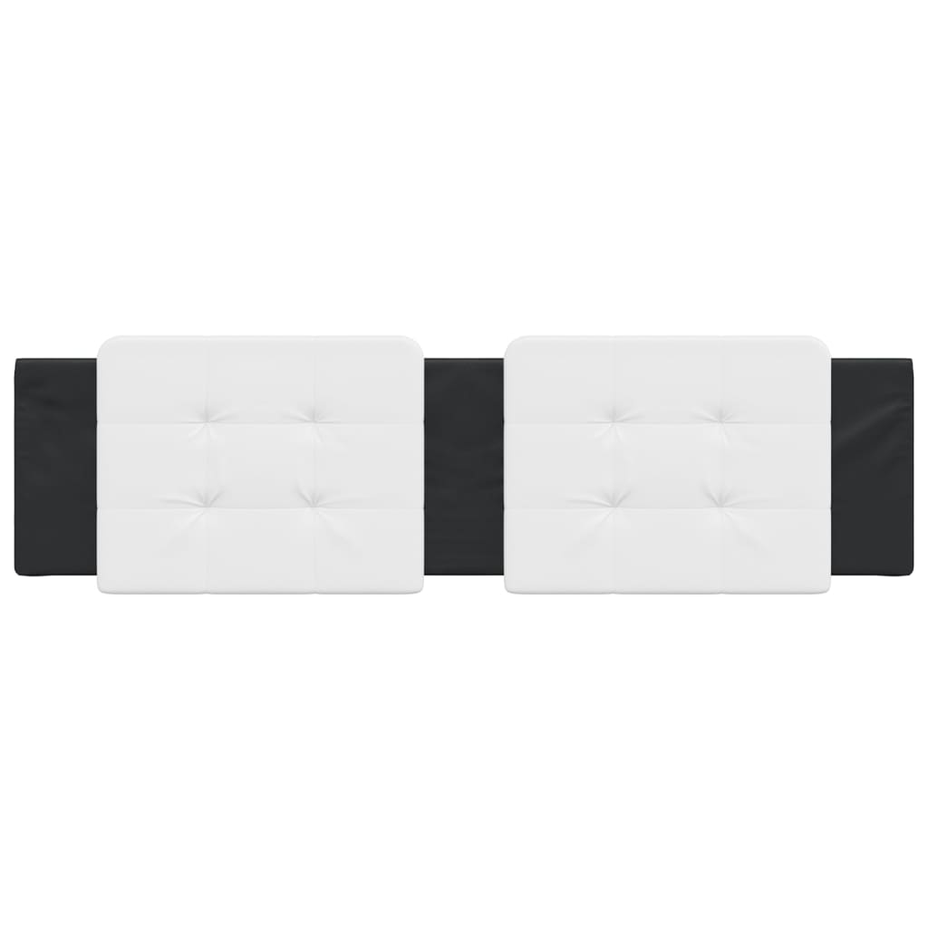 Headboard Cushion &amp;quot;Zadar&amp;quot; White And Black Faux Leather