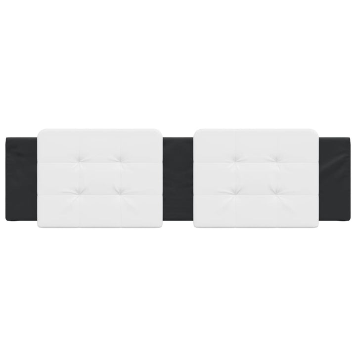Headboard Cushion &amp;quot;Zadar&amp;quot; White And Black Faux Leather