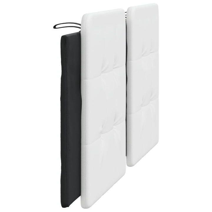 Headboard Cushion &amp;quot;Zadar&amp;quot; White And Black Faux Leather