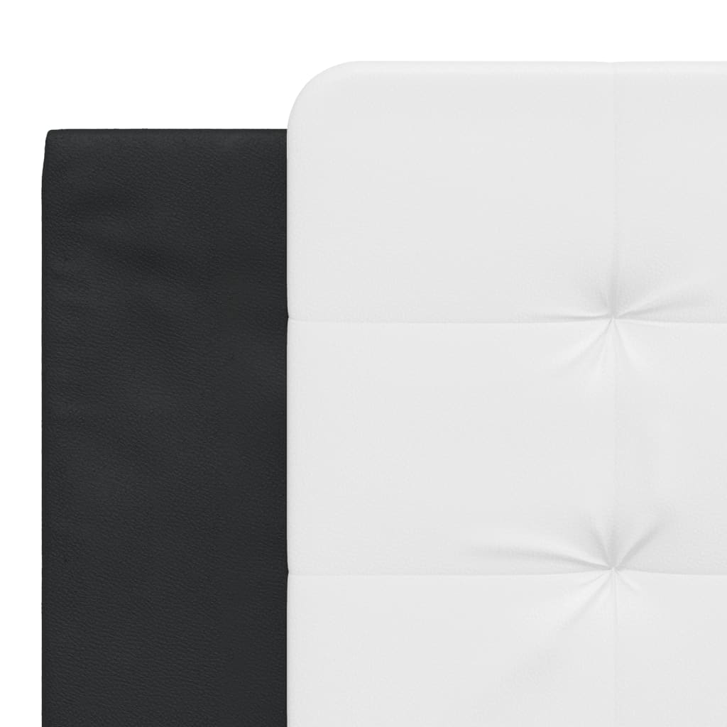 Headboard Cushion &amp;quot;Zadar&amp;quot; White And Black Faux Leather