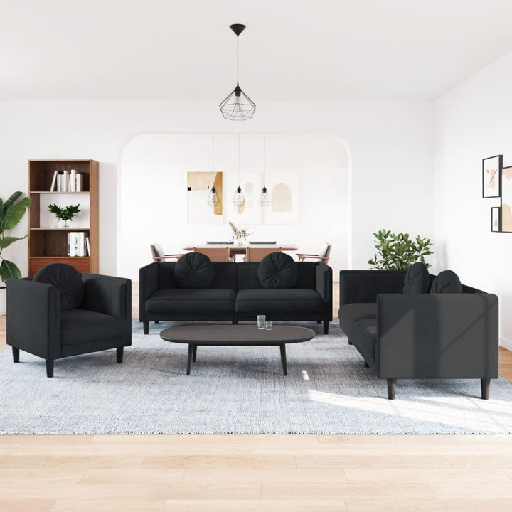 Soffgrupp Med Kuddar 2 Delar Sammet