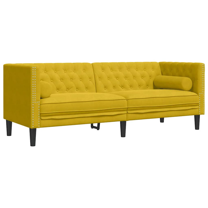Soffgrupp Chesterfield 2 Delar Bolsterkuddar Sammet